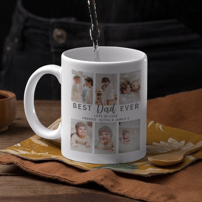 Mug Stylish Meilleur Papa Ever 6 Photo  (Créateur téléchargé)