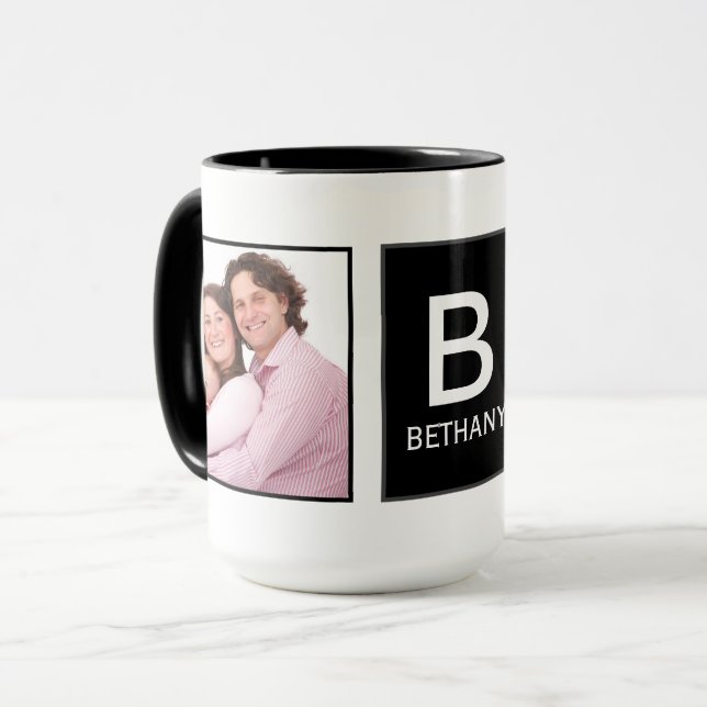 Mug Stylish Modern Custom Photo Personalised (Devant gauche)