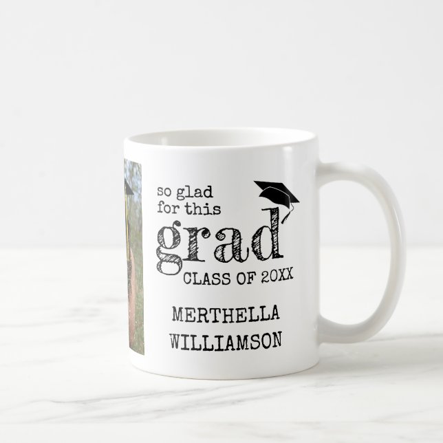 Mug Stylish Rustic Photo Graduation (Droite)