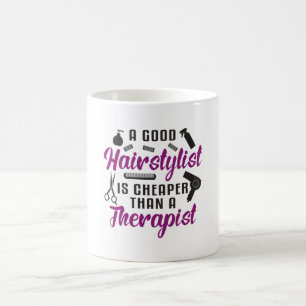 Mug Styliste Cheveux Barber Ciseaux Thérapie Idée cade