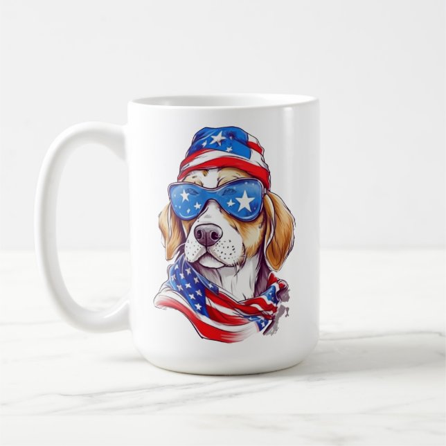 Mug Sublimation de chien du 4 juillet-66361 (Gauche)