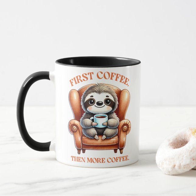 Mug Sublimation drôle de fentes (Avec donut)