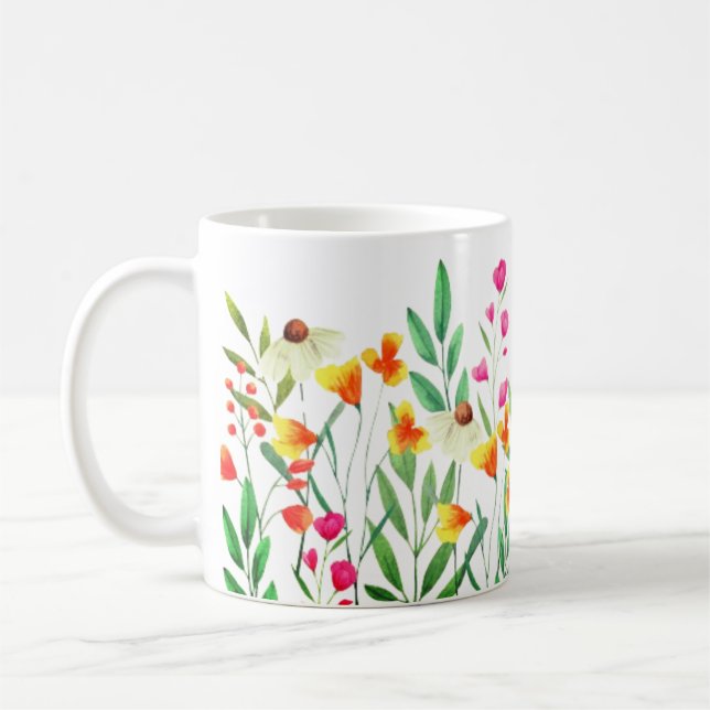 Mug Sublimation fleur sauvage (Gauche)