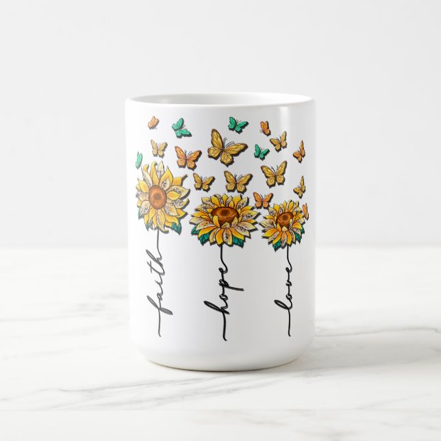 Mug Sublimation inspirée du tournesol/papillon (Centre)