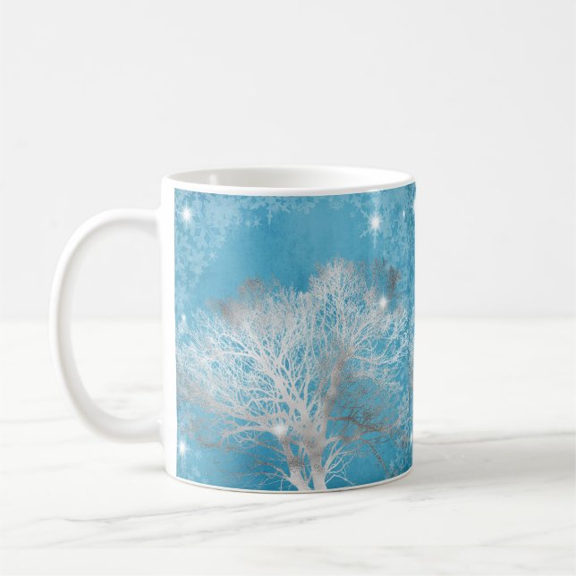 Mug Sublimations hivernales Arbres d'argent (Gauche)