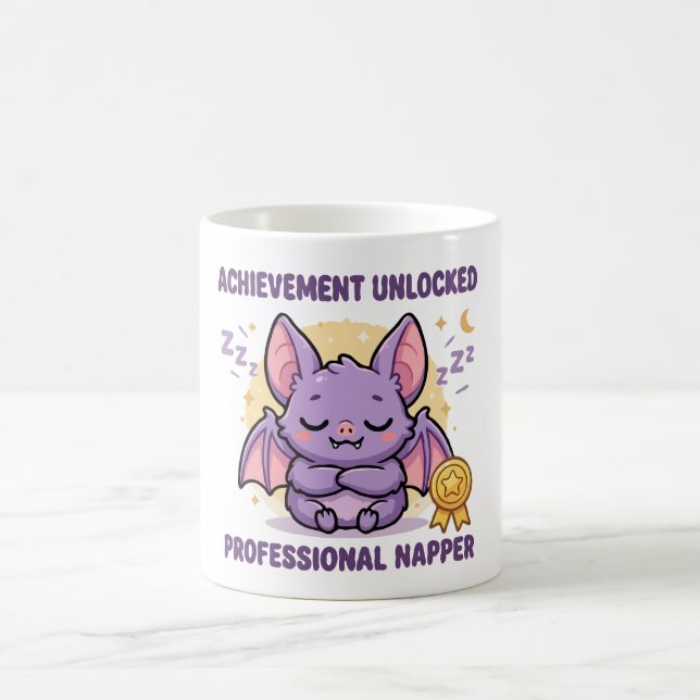 Mug Succès Débloqué Chauve-Souris Dormeuse Professionn (Centre)