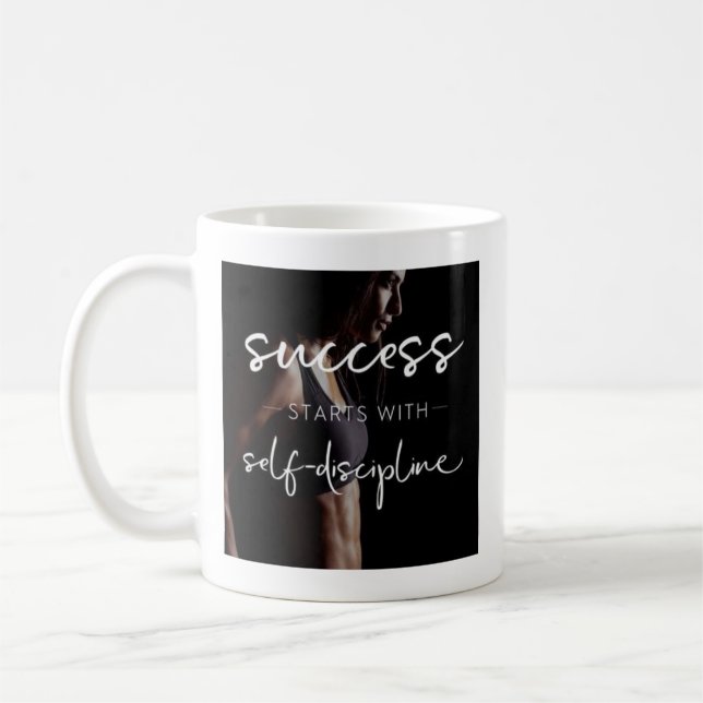 Mug Succès Et Discipline - Motivation De La Salle De S (Gauche)