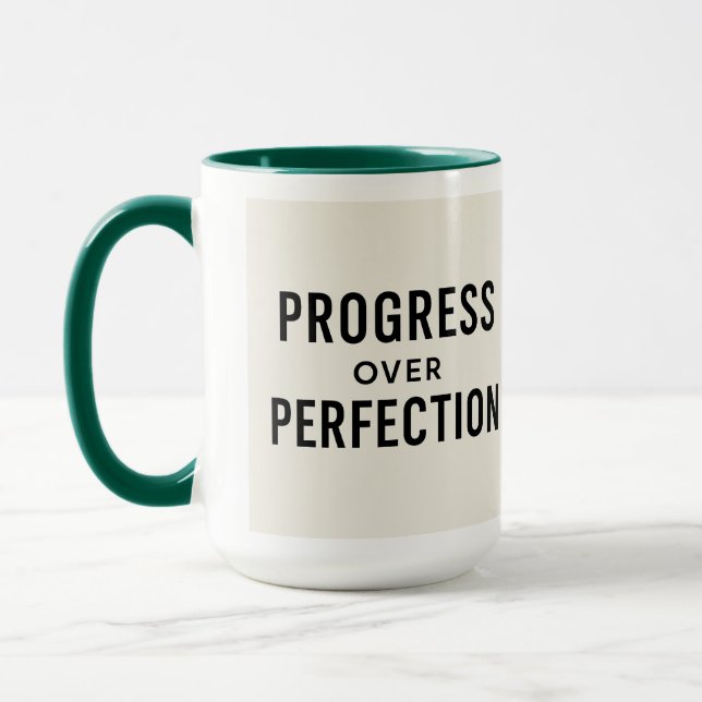 Mug Succès Sip : Progrès sur la perfection (Gauche)