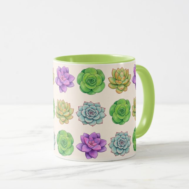 Mug Succulentes (Devant droit)