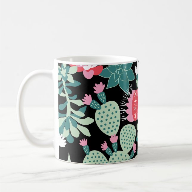 Mug Succulents de style scandinave Motif sans couture (Gauche)