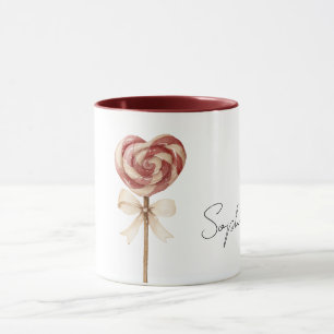 Mug Sucette à coeur rouge