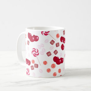 Mug Sucettes de bonbons cerise cerise brillantes et sa