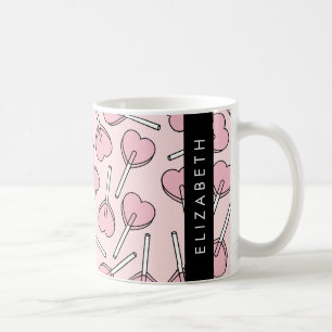 Mug Sucettes roses, sucettes en forme de cœur, sucette