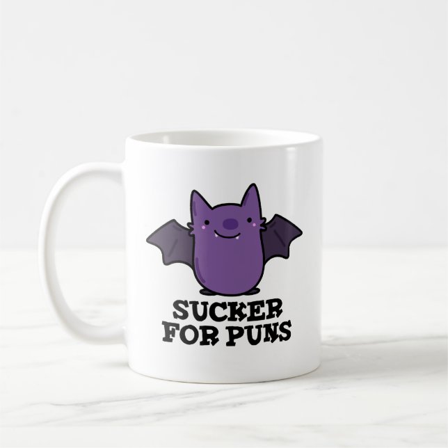 Mug Sucker Pour Les Puns Amusant Petit Bat Pun (Gauche)