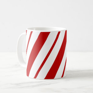 Mug Sucre de canne classique rouge et blanc rayures No