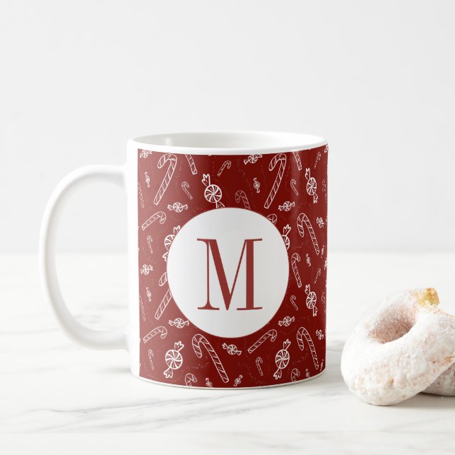Mug Sucre de canne Peppermenthe Initial Monogramme Noë (Avec donut)