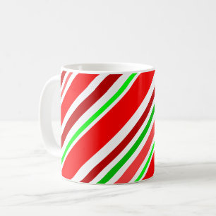 Mug Sucre de canne Swirl Rouge Vert Blanc Grandes Fest