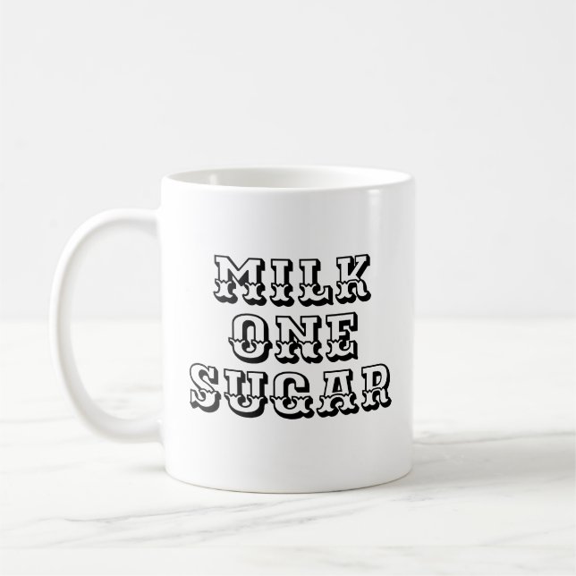 Mug Sucre Lait Un | Bouteille amateur de thé et café d (Gauche)