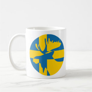 Mug Suède Moose Suède Drapeau animal national suédois