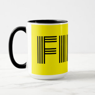 Mug Suédois Fika Jaune et Noir
