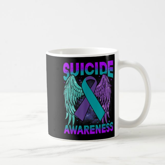 Mug Suicide Awareness Clothing Wings Ribbon Suicide Pr (Droite)