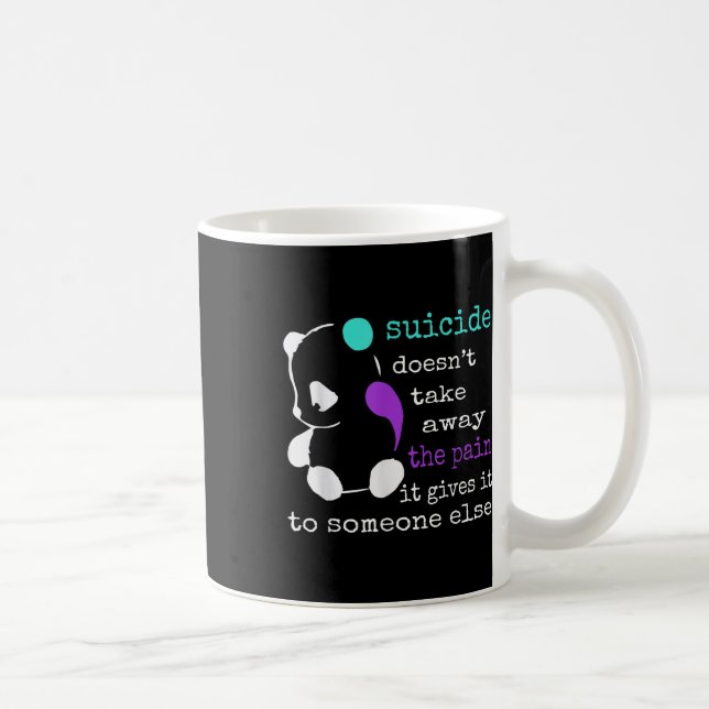 Mug Suicide Douleur Semicolon Cadeau Prévention du sui (Droite)