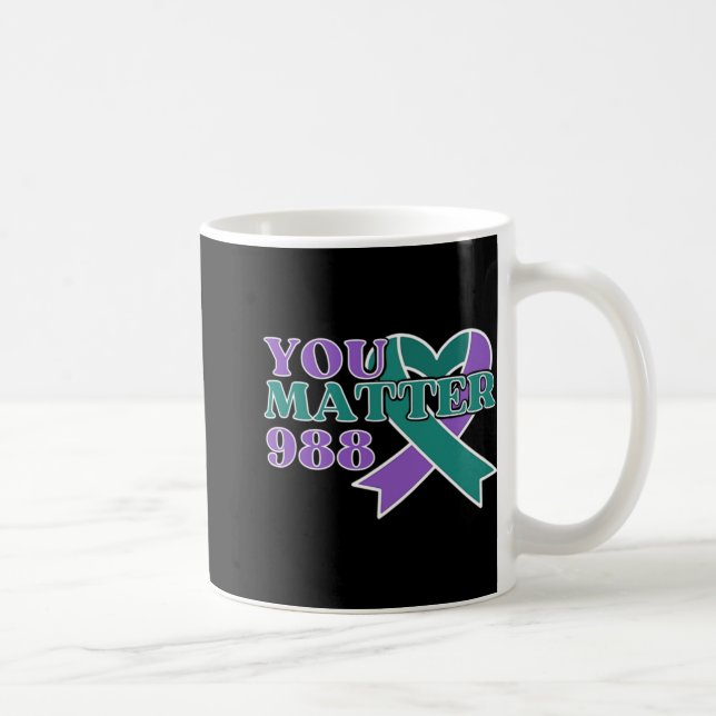 Mug Suicide Prevention 988 You Problem Awareness Ribbo (Droite)