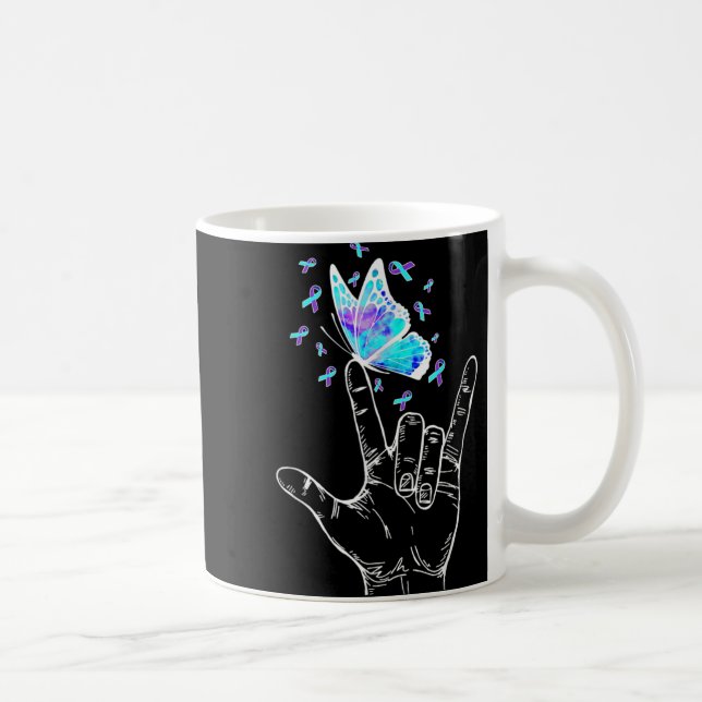 Mug Suicide Prevention Awareness Week Butterfly Love H (Droite)