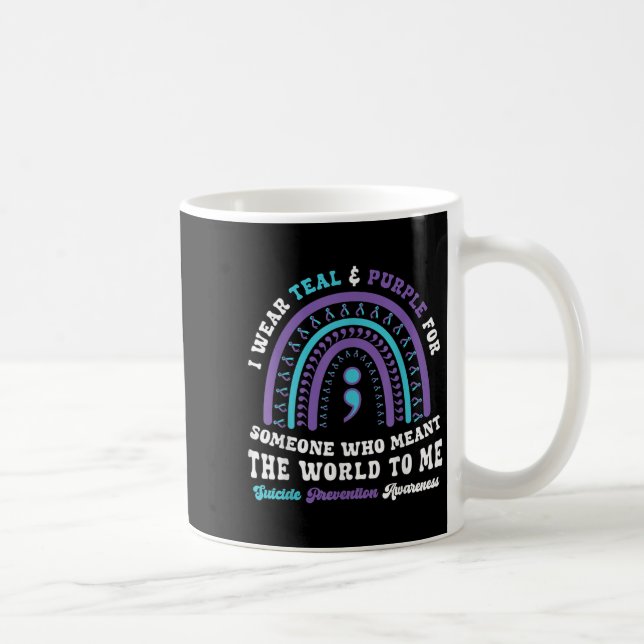 Mug Suicide Prevention Wear Teal Purple Mental Health  (Droite)