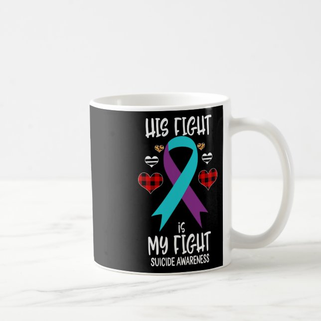Mug Suicide Sensibilisation Ruban Sa Lutte Est Mon Com (Droite)