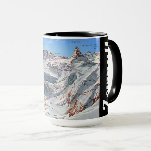 Mug " Suisse : 1970/aujourd'hui Valais - Zermatt Panor (Devant droit)