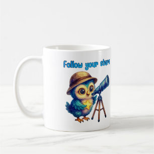 Mug Suivez vos étoiles - Inspirational Owl Art