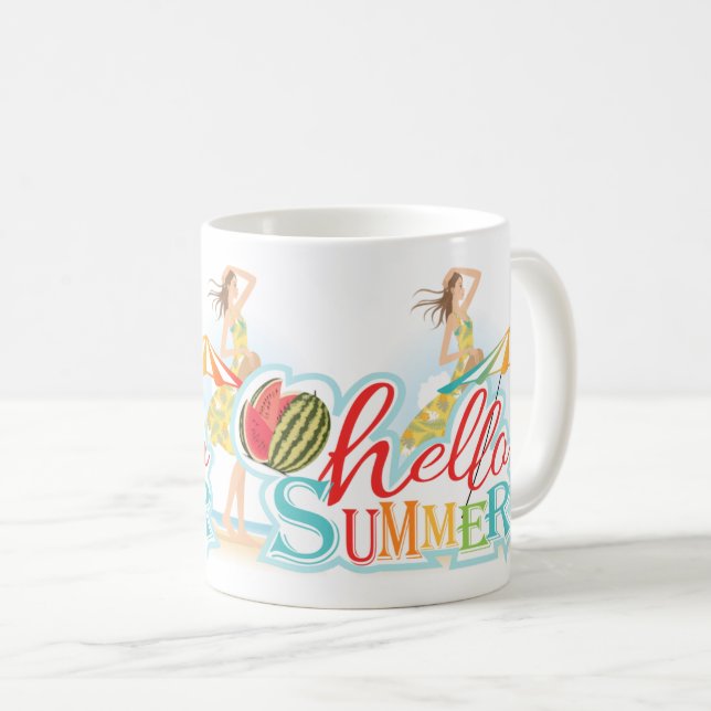 Mug Summer Beach Vacances Relax (Devant droit)
