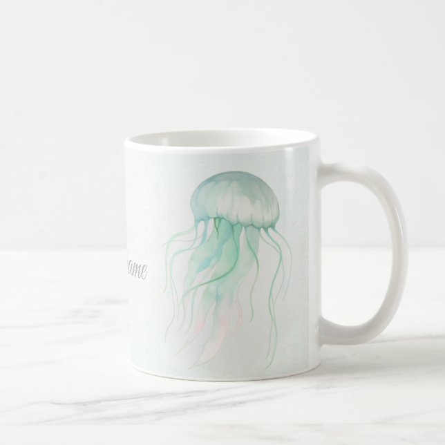 Mug Summer Jellyfish Watercolor Ocean Design (Droite)