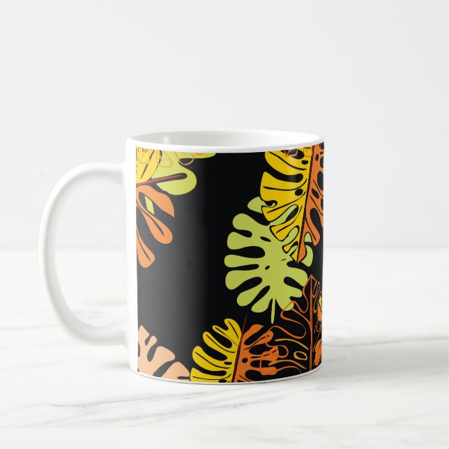 Mug Summer Tropical Feuille Design Vintage (Gauche)