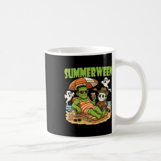 Mug Summerween Drôle Horreur Caractères Halloween Sur  (Droite)