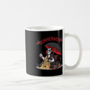 Mug Summerween Plage Vampire Dracula Sandcastle Gothiq