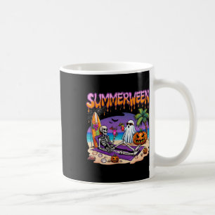 Mug Summerween Skeleton Ghost Beach Drôle Éffrayant Ha