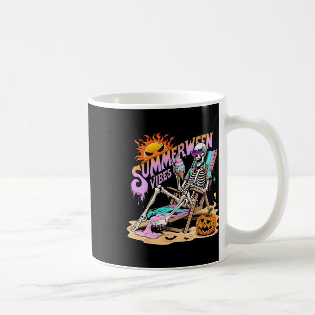 Mug Summerween Vibes Skeleton Citrouille Vacances Éffr (Droite)