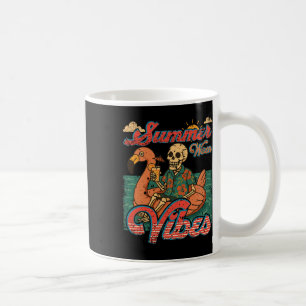 Mug Summerween Vibes Skeleton Flamant rose Flotte été