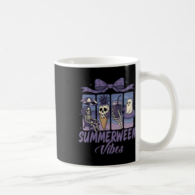 Mug Summerween Vibes Skeleton Ghost Beach Party Hallow (Droite)