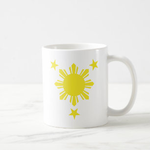 Mug Sun de base philippin et étoiles - jaune