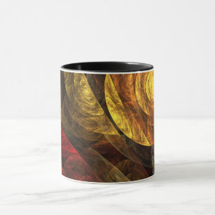 Mug Sun Flower Floral Moderne Art Motif Abstrait