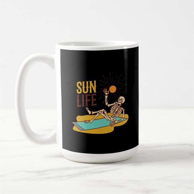 Mug Sun Life avec un squelette soleil sur un (Gauche)