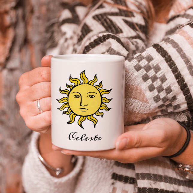 Mug Sun Retro Magic Vintage Personnalisé Celestial (Créateur téléchargé)