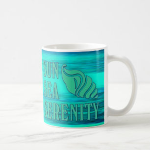 Mug Sun Sea Serenity Tropical Seashell Beach Scène