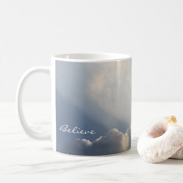 Mug Sunbeam White Nuds Inspirational Beliee Café (Avec donut)
