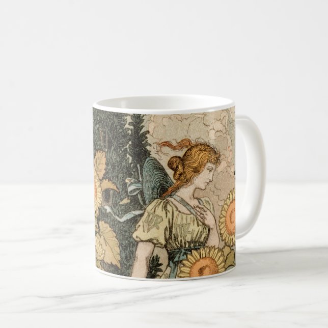 Mug Sunflower Art Nouveau Jardin Grasset Femme (Devant droit)