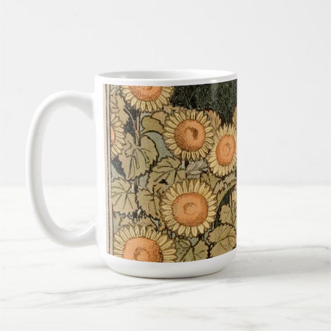 Mug Sunflower Art Nouveau Jardin Grasset Femme (Gauche)