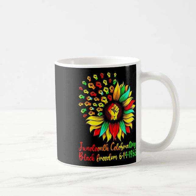 Mug Sunflower Black Freedom 19 juin 1865 Junetdix Af (Droite)